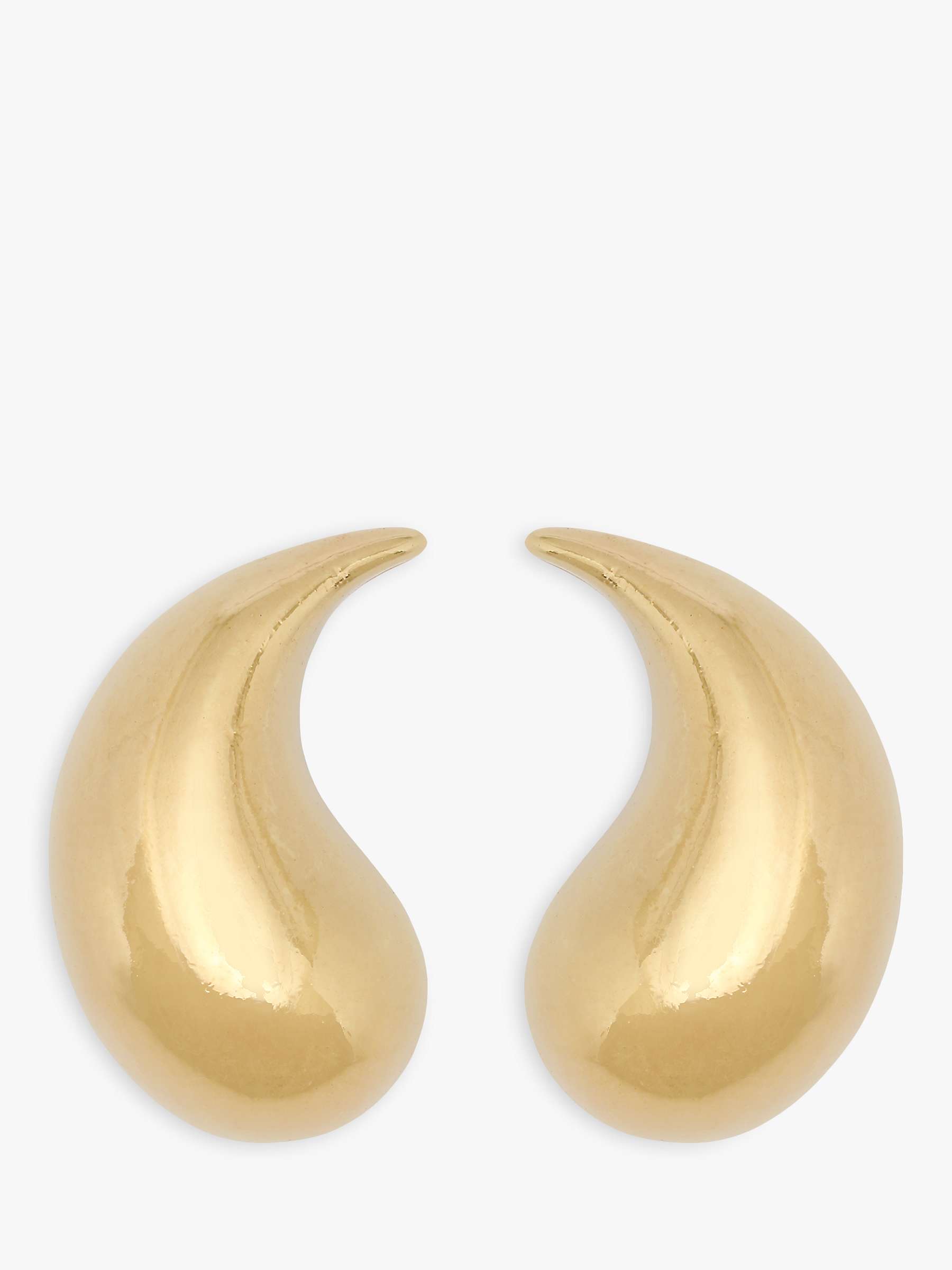 Buy Eclectica Vintage 22ct Gold Plated Clip-On Comma Earrings, Dated Circa 1980s Online at johnlewis.com