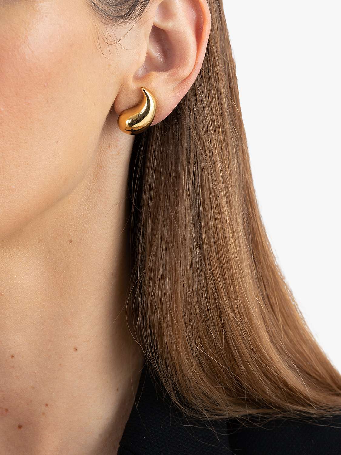 Buy Eclectica Vintage 22ct Gold Plated Clip-On Comma Earrings, Dated Circa 1980s Online at johnlewis.com