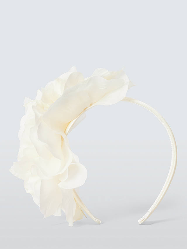 John Lewis Alyssa 3 Flower Corsage Fascinator, Ivory