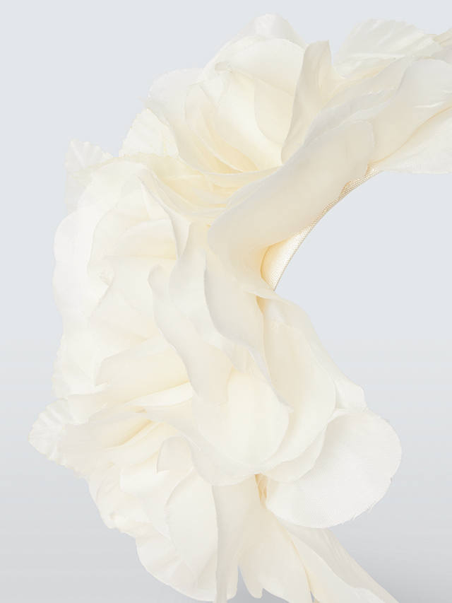John Lewis Alyssa 3 Flower Corsage Fascinator, Ivory