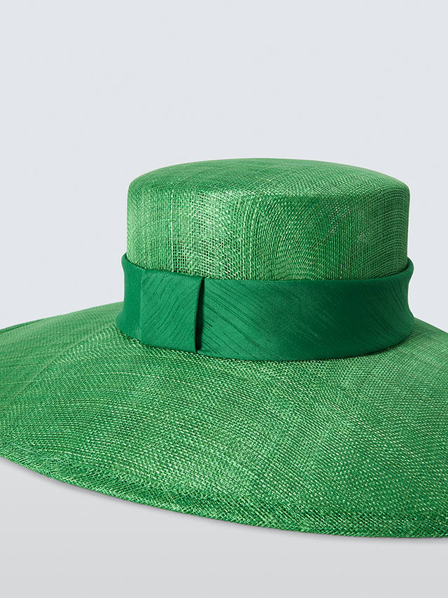 John Lewis Katy Boater Occasion Hat, Green