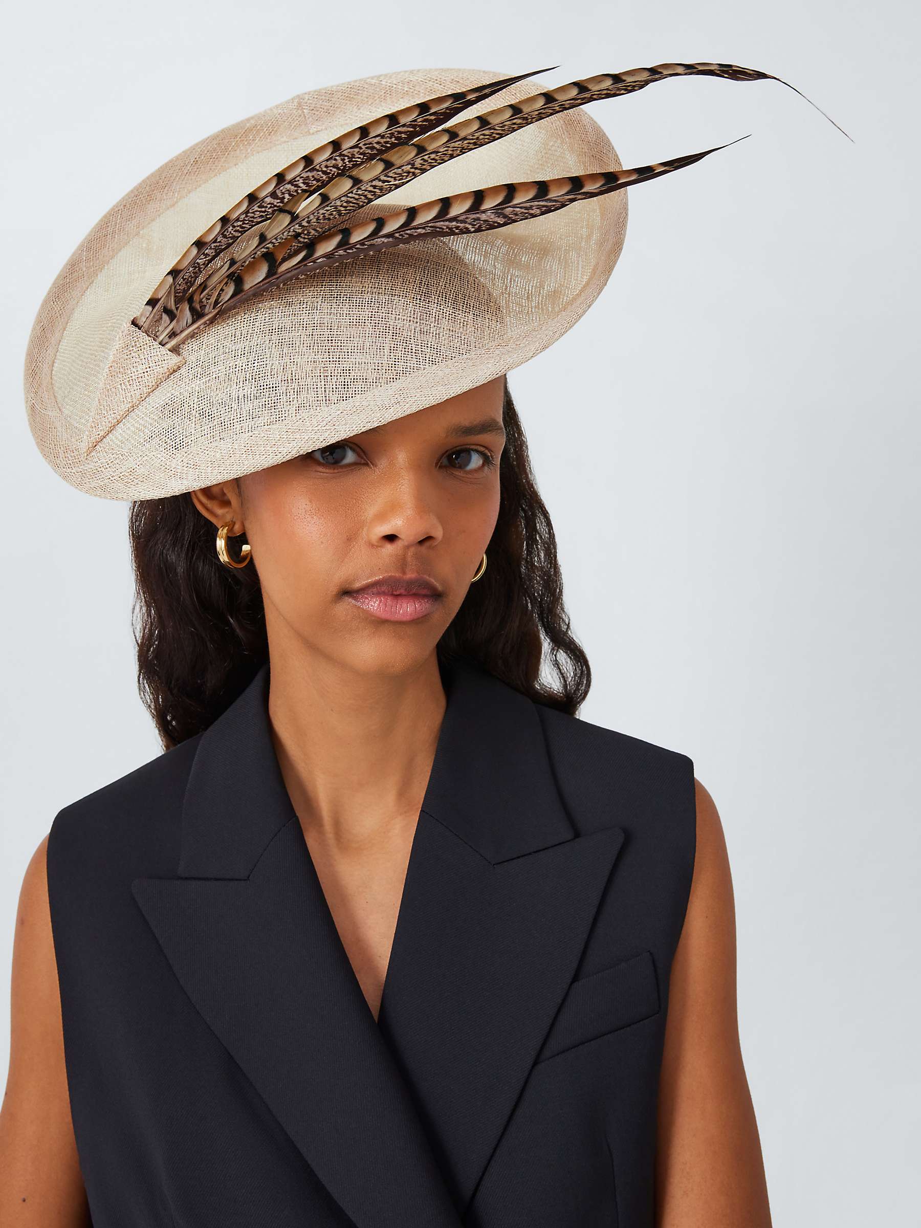 Buy Whiteley Made in England Melody Upturn Fascinator, Calico Online at johnlewis.com