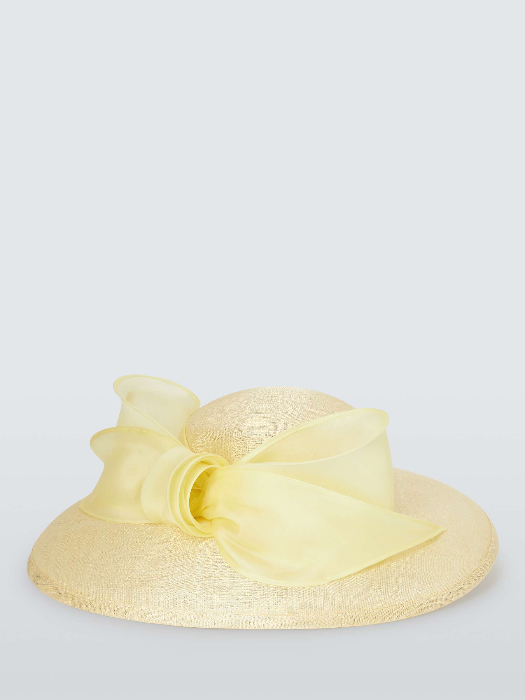 Buy Whiteley Made in England Rhiannon Satin Bow Occasion Hat, Yellow Online at johnlewis.com