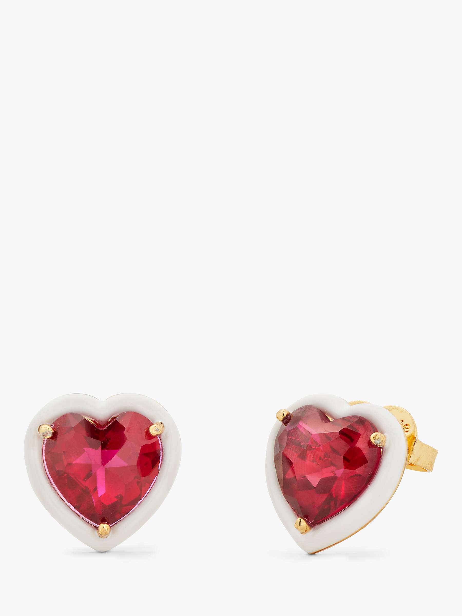 Buy kate spade new york Red Cubic Zirconia and Resin Heart Earrings, Gold Online at johnlewis.com