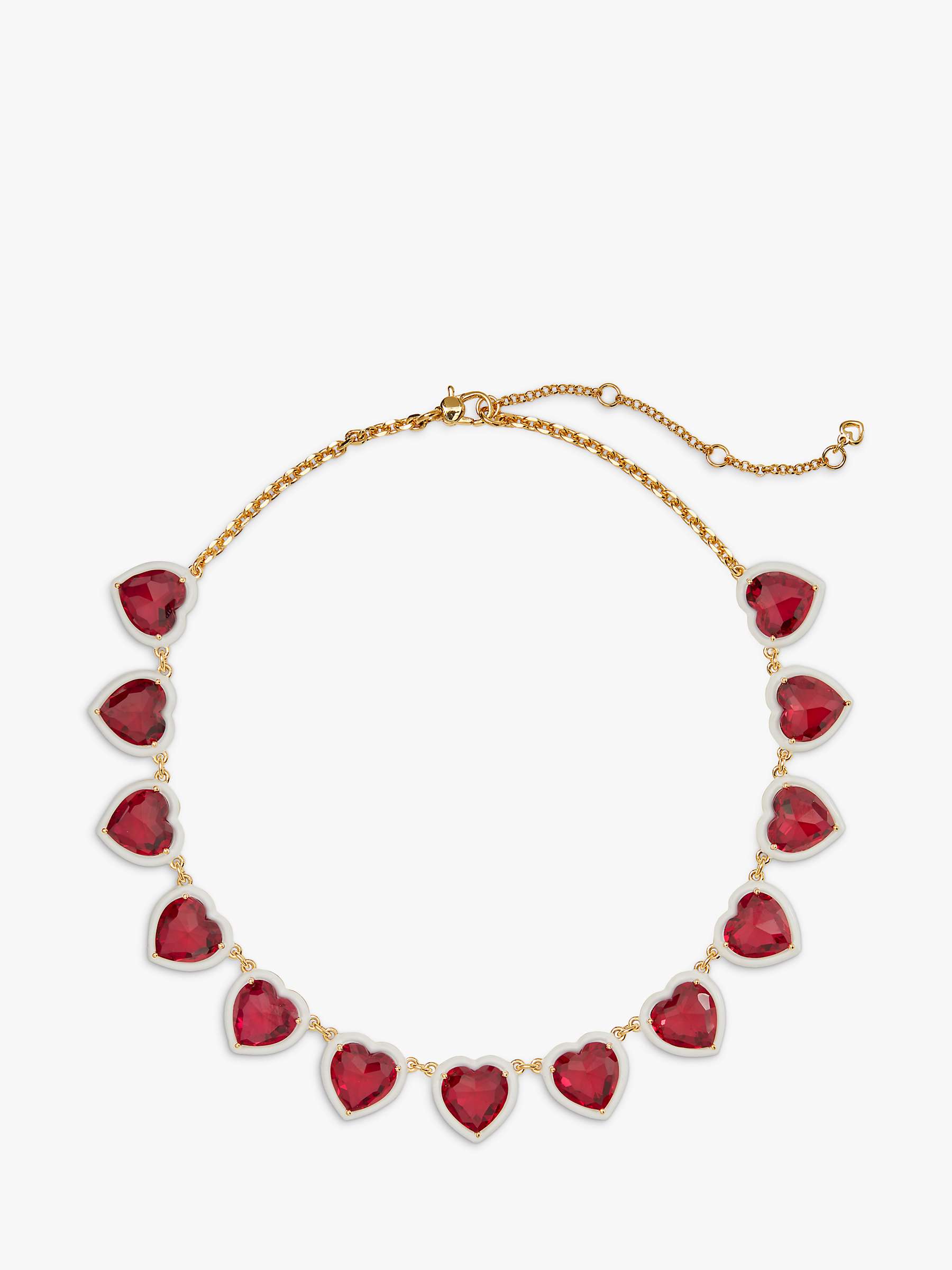 Buy kate spade new york Crystal Heart Statement Necklace, Red/Multi Online at johnlewis.com