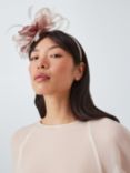 John Lewis Aurora Looped Fascinator, Sorbet