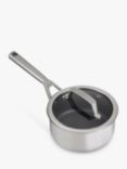 Ninja ZEROSTICK Stainless Steel Non-Stick Saucepan & Lid Set, 3 Piece