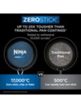 Ninja ZEROSTICK Stainless Steel Non-Stick Saucepan & Lid Set, 3 Piece