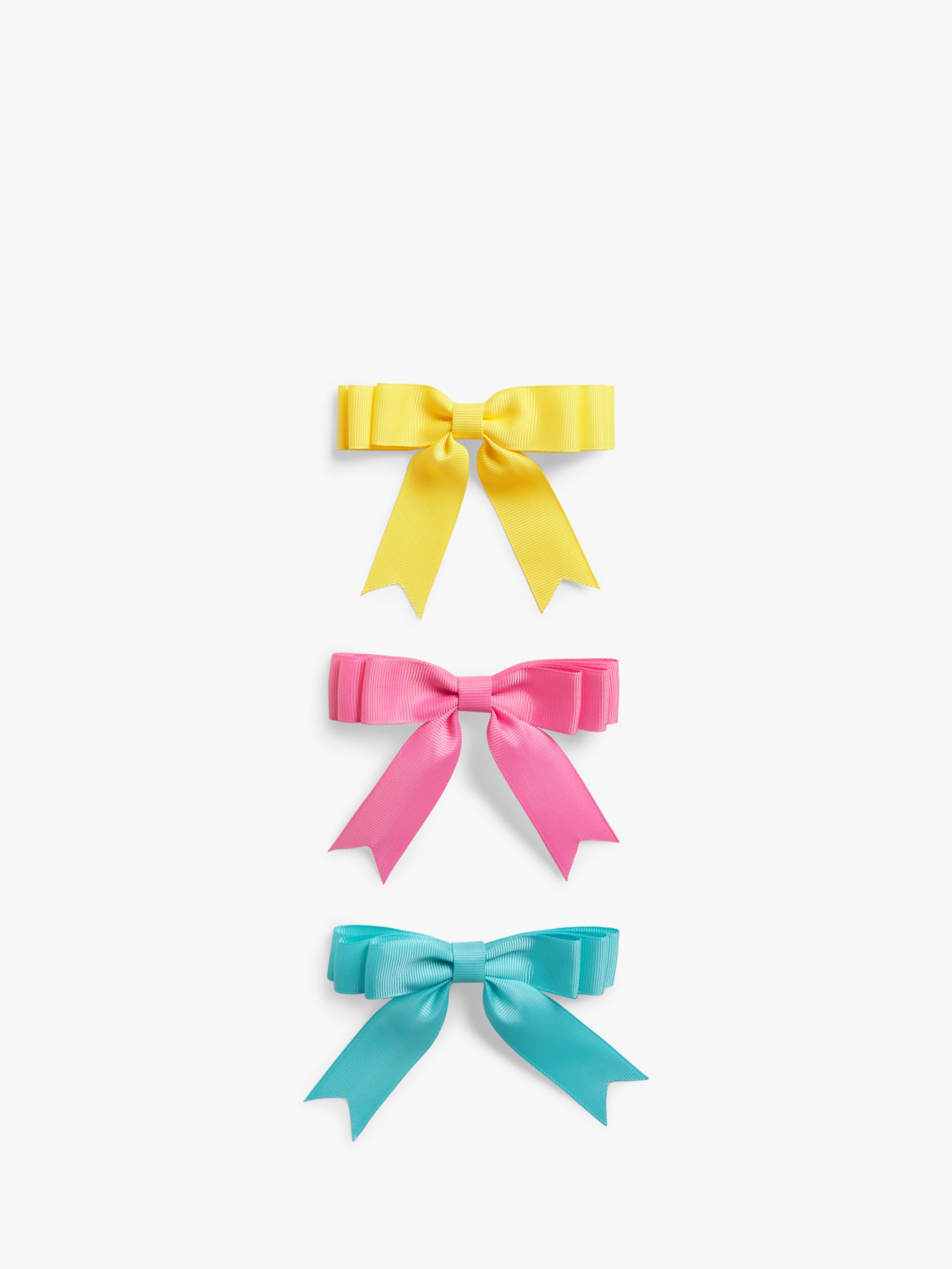 John Lewis Fabric Clip Gift Bows, Pack of 3, Multi