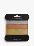 John Lewis Metallic Sparkle Gift Ribbons, Pack of 3, Multi