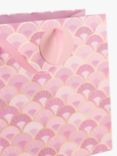John Lewis Curved Tile Gift Bag, Pink