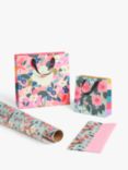 John Lewis Flora/Plain Tissue Paper, Pack of 3, Pink/Multi