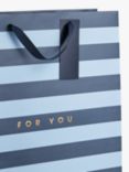 John Lewis Stripe/Spot Gift Bag, Blue