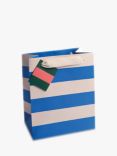 Caroline Gardner Stripe Gift Bag, Blue/White, Small