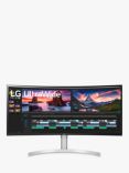 LG 38WN95CP QHD+ UltraWide Curved Gaming Monitor, 38”, White