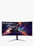 LG 45GR95QE UltraGear WQHD OLED Curved Gaming Monitor, 45”, Black