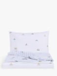 John Lewis Sail Away Print Reversible Toddler Pure Cotton Duvet Cover and Pillowcase Set, Multi