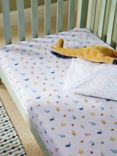 John Lewis Alphabet Animals Cotton Fitted Baby Sheet, Pack of 2, Multi