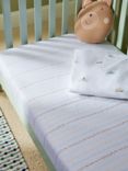 John Lewis Sail Away Cotton Fitted Baby Sheet, Pack of 2, Multi
