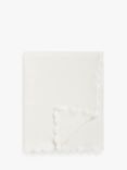 John Lewis Scalloped Cotton Baby Blanket, 100 x 80cm, White