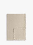 John Lewis Scalloped Cotton Baby Blanket, 100 x 80cm, Natural