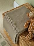 John Lewis Scalloped Cotton Baby Blanket, 100 x 80cm, Natural