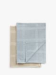 John Lewis Baby Cellular Blanket, Pack of 2, 90 x 70cm, Blue/Multi