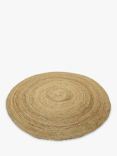 Nkuku Braided Hemp Rug, Dia. 180 cm, Natural