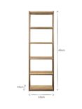 Nkuku Marjori Narrow Shelf Unit, Natural