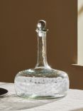 Nkuku Anara Etched Recycled Glass Decanter, 750ml, Clear