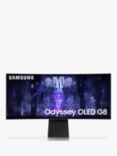 Samsung Odyssey G8 LS34BG850SUXXU Ultrawide QHD OLED Curved Smart Gaming Monitor, 34”, White
