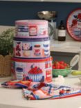 Printer Johnson Retro Kitchen Nesting Cake Tins, Set of 3, Multi