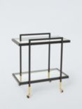 John Lewis + Swoon Cole Glass Bar Cart, Black