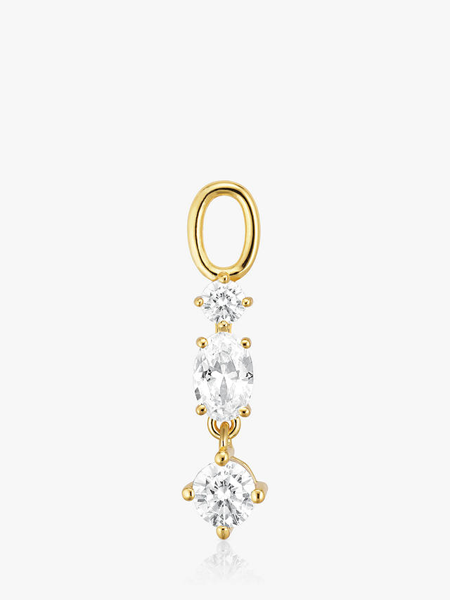 Sif Jakobs Jewellery White Zirconia Charm, Gold
