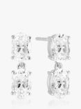 Sif Jakobs Jewellery Cubic Zirconia Oval Drop Earrings, Silver