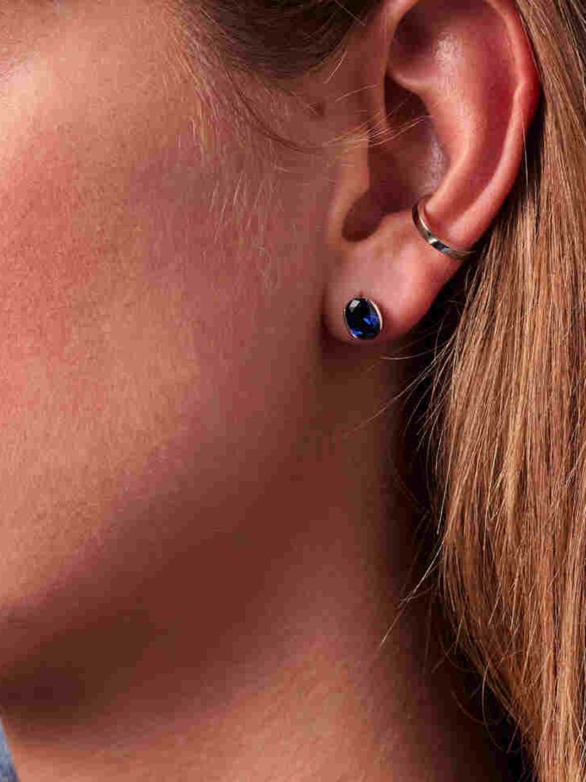 Buy Sif Jakobs Jewellery Blue Cubic Zirconia Stud Earrings, Silver Online at johnlewis.com