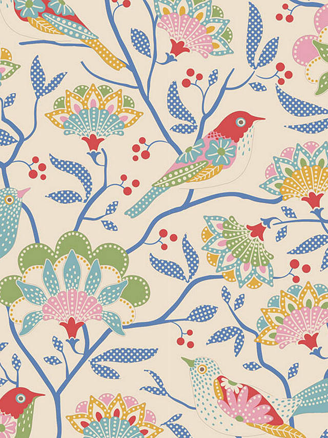 Tilda Bird Tree Cotton Fabric, Crème