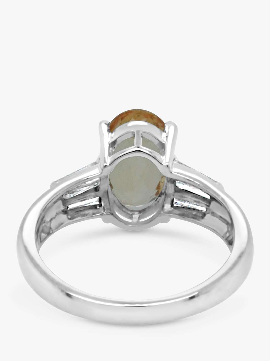 Buy Milton & Humble Jewellery Second Hand Platinum Topaz & Diamond Cocktail Ring Online at johnlewis.com