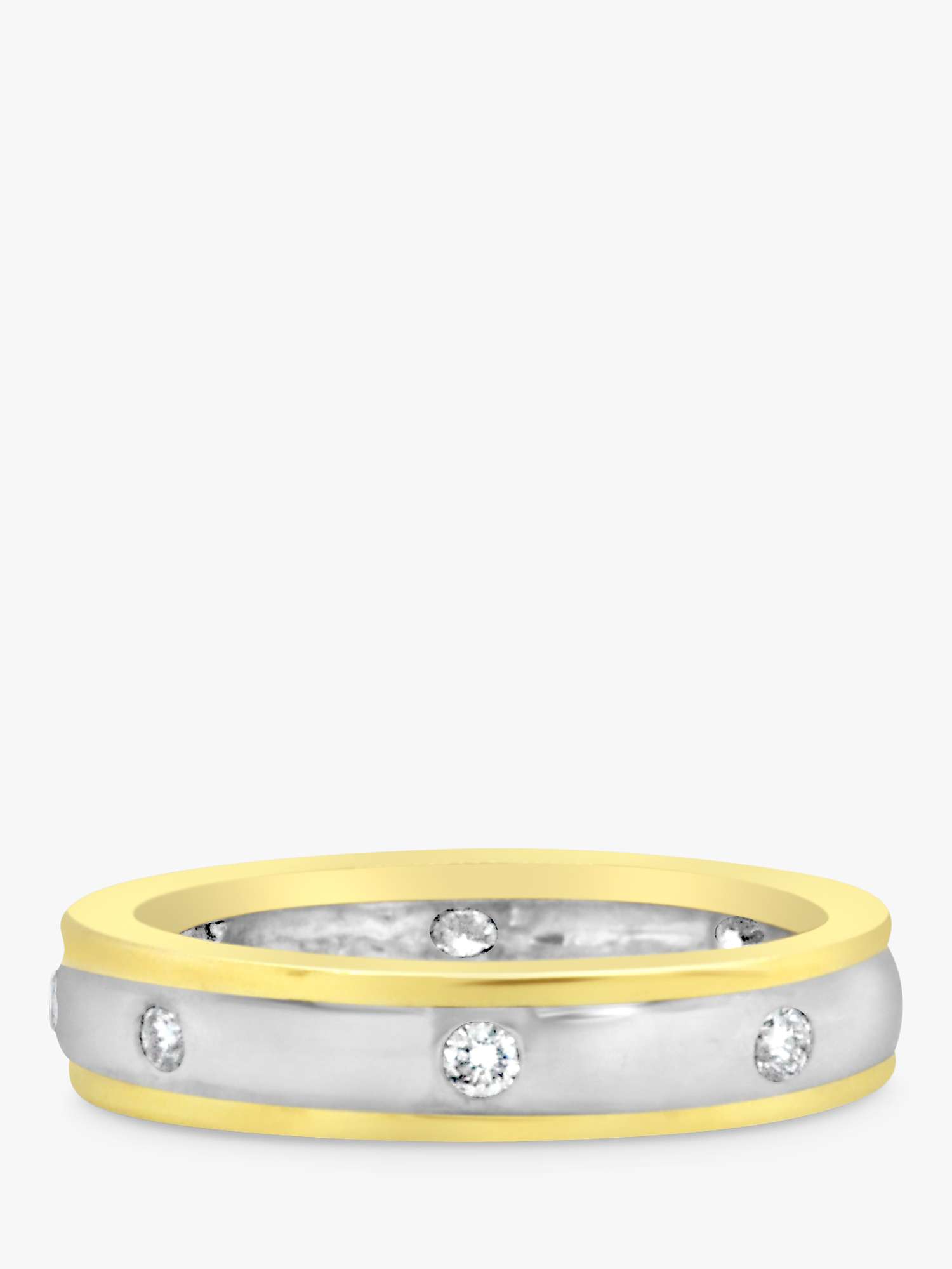 Buy Milton & Humble Jewellery Second Hand 9ct White and Yellow Gold Diamond Band Ring Online at johnlewis.com