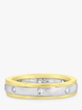 Milton & Humble Jewellery Pre-Loved 9ct White and Yellow Gold Diamond Band Ring