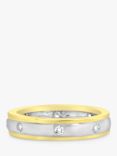 Milton & Humble Jewellery Second Hand 9ct White and Yellow Gold Diamond Band Ring