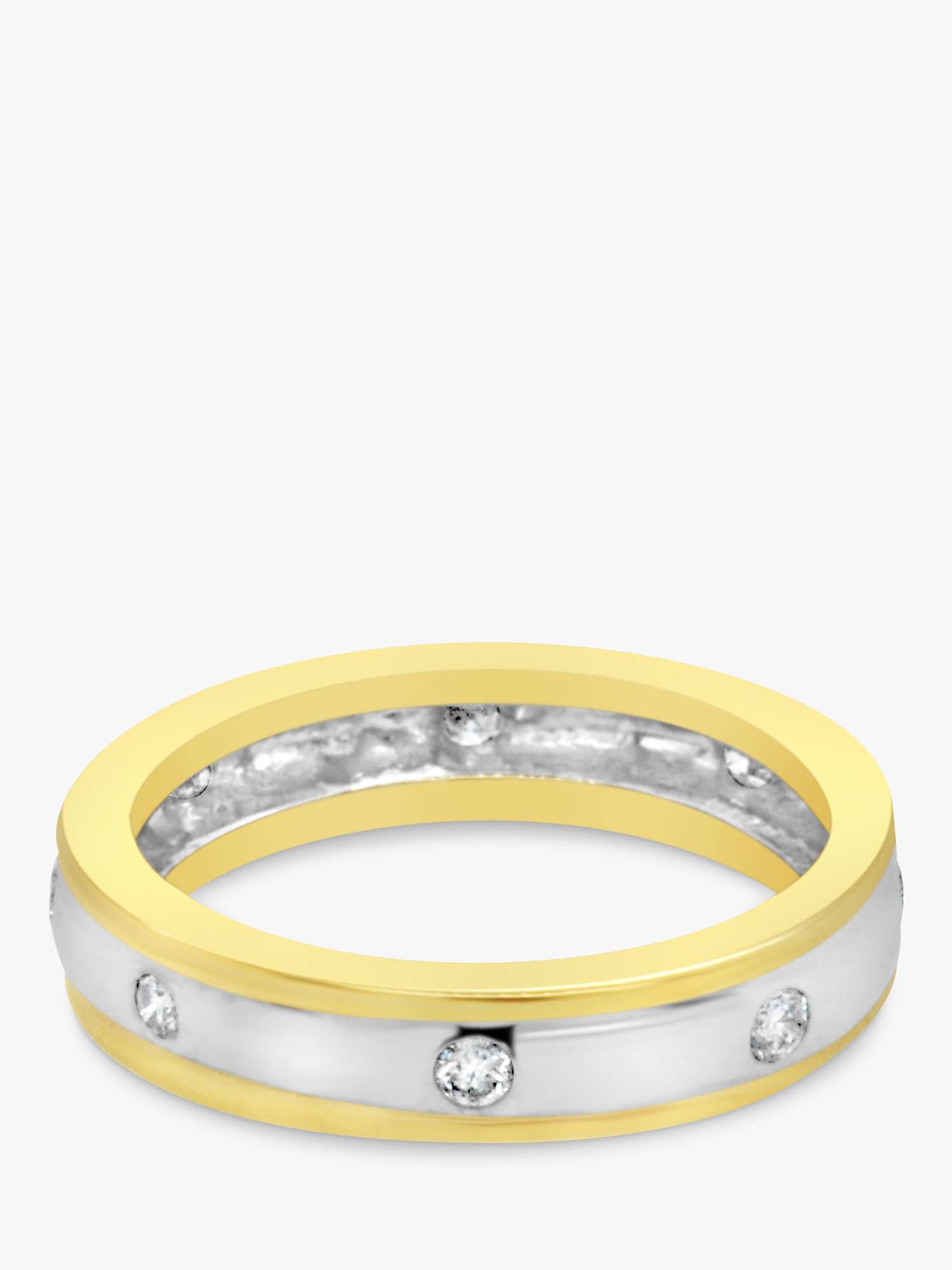 Buy Milton & Humble Jewellery Second Hand 9ct White and Yellow Gold Diamond Band Ring Online at johnlewis.com