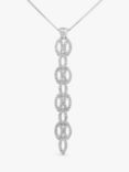 Milton & Humble Jewellery Second Hand Diamond Marquise Drop Pendant Necklace