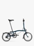 Brompton C Line Explore Mid Handlebar Folding Bike, Ocean Blue