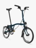 Brompton C Line Explore Mid Handlebar Folding Bike, Ocean Blue