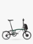 Brompton Electric C Line Urban Mid Handlebar Folding Bike, Racing Green