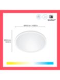 Wiz Rune Super Slim Flush Ceiling Light, White