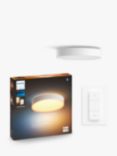 Philips Hue Enrave LED Large Flush Ceiling Light with Dimmer Switch, White