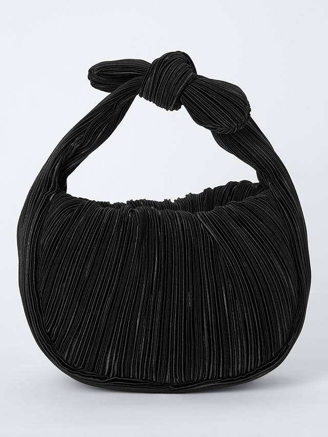 John Lewis Satin Knot Grab Bag, Black