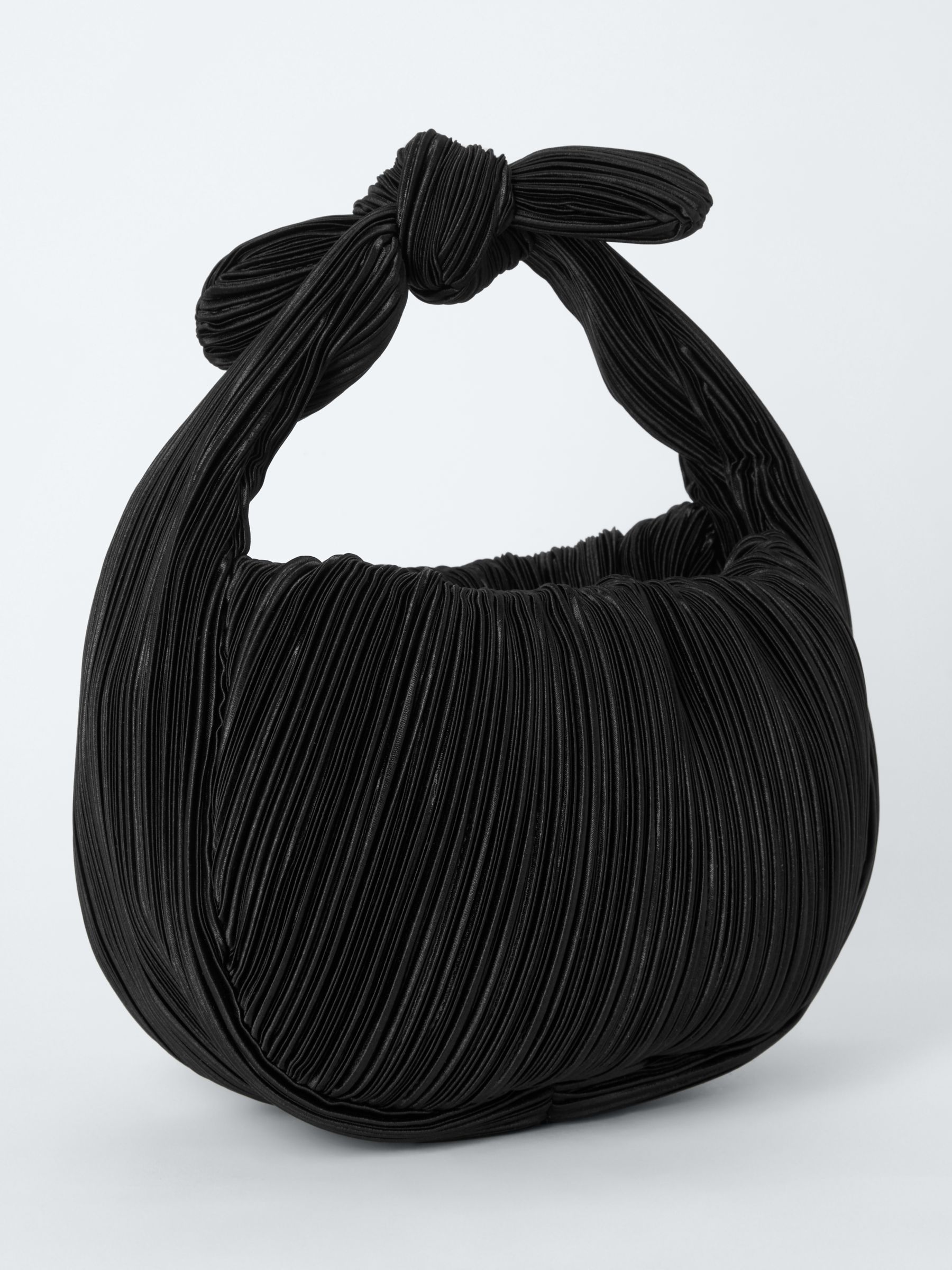 John Lewis Satin Knot Grab Bag, Black